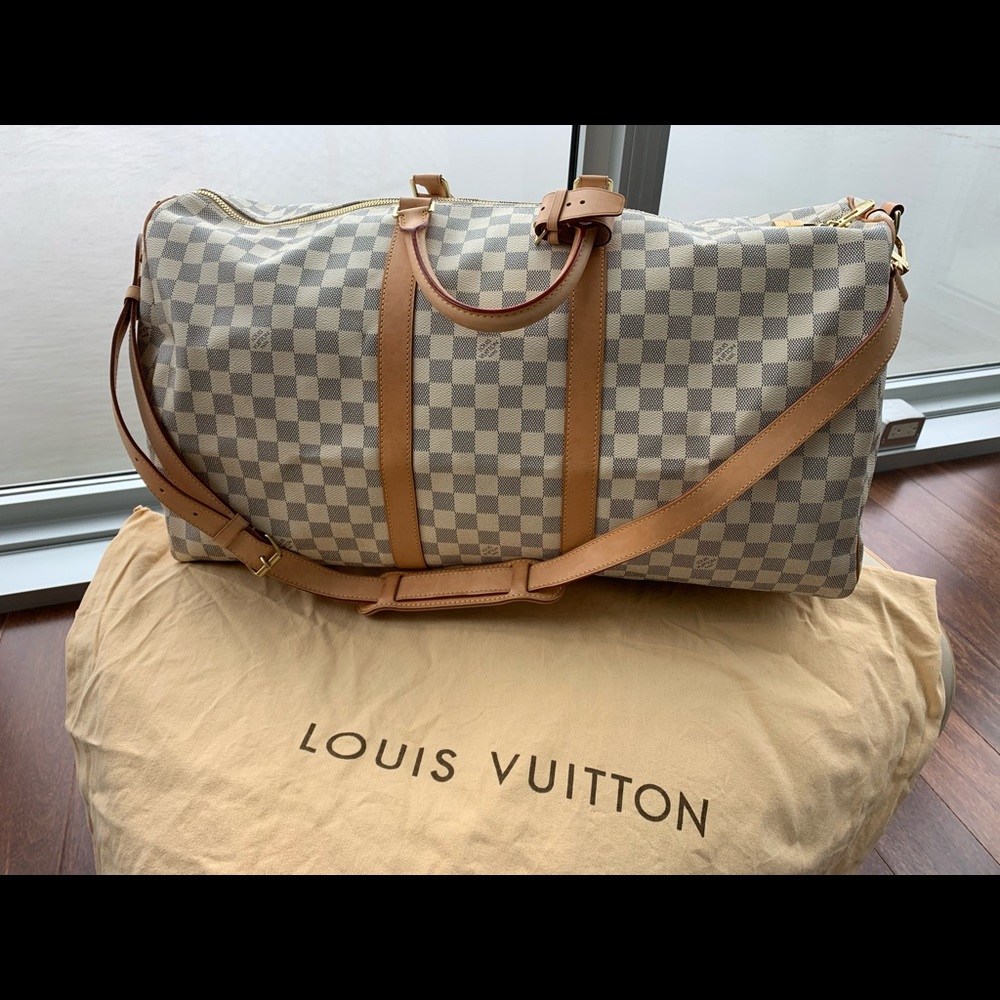 Louis Vuitton Keepall 55 Bandouliere Damier Azur